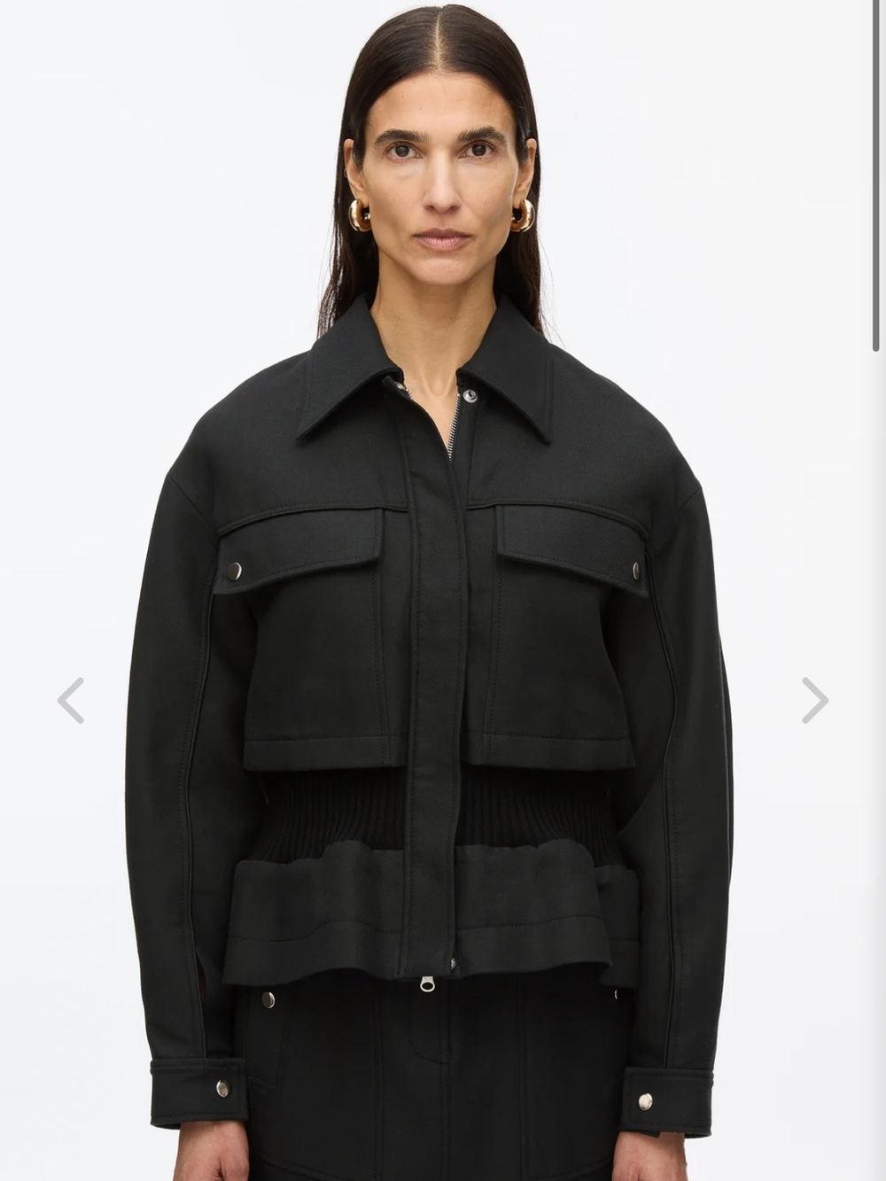 3.1 Phillip Lim Sergeant Peplum Jacket Black Medium